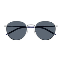 Montblanc Sunglasses Square Full Rim, Silver Frame and Grey Lens MB0343SA004