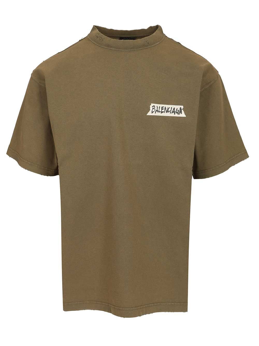 Balenciaga Men 'Masking Tape' T-Shirt