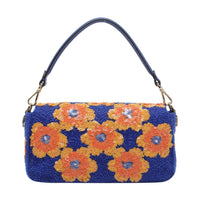 Fendi Women Baguette Shoulder Bag With Floreal Beaded Embroidery And Sequines