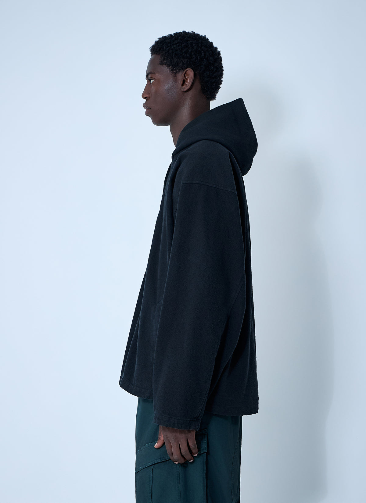 Balenciaga Men Logo Motif Zip-Up Jacket