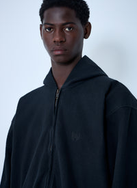 Balenciaga Men Logo Motif Zip-Up Jacket
