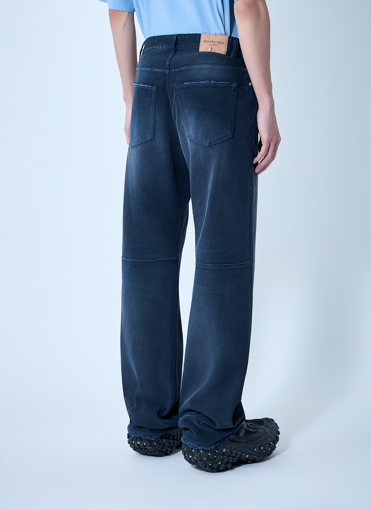 Balenciaga Men Curved Knee Pants