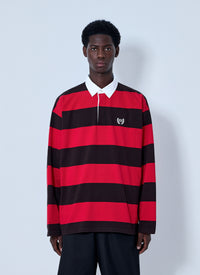 Balenciaga Men Striped Rugby T-Shirt