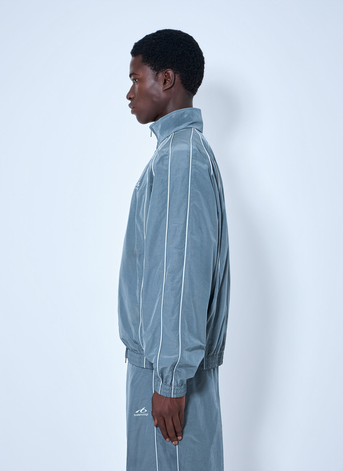 Balenciaga Men Zip-Front Track Jacket