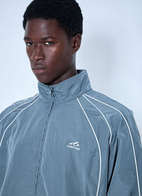 Balenciaga Men Zip-Front Track Jacket