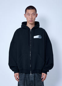 Balenciaga Men Large Zip-Up Hoodie
