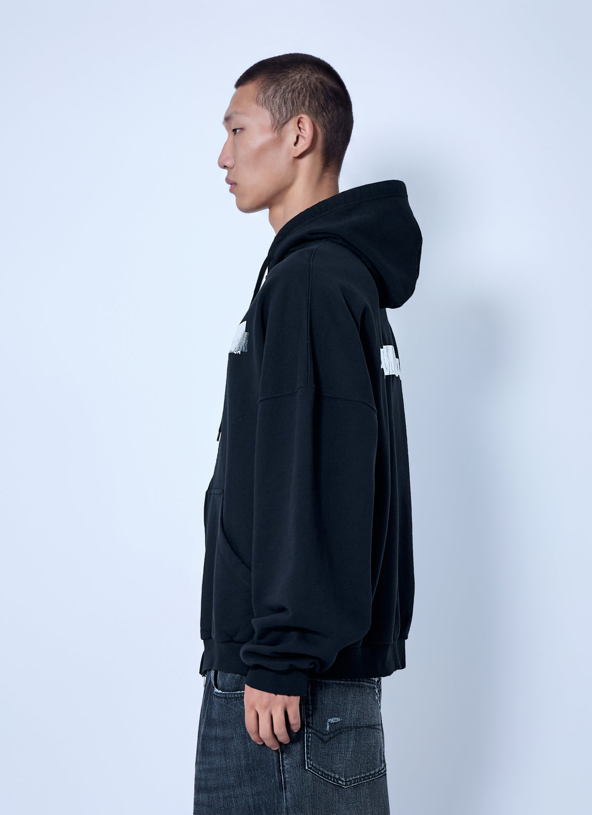 Balenciaga Men Large Zip-Up Hoodie