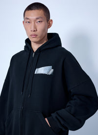 Balenciaga Men Large Zip-Up Hoodie