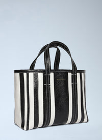 Balenciaga Balenciaga Women Barbes East West Shopper Tote Striped Leather Medium