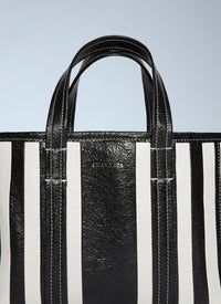 Balenciaga Balenciaga Women Barbes East West Shopper Tote Striped Leather Medium