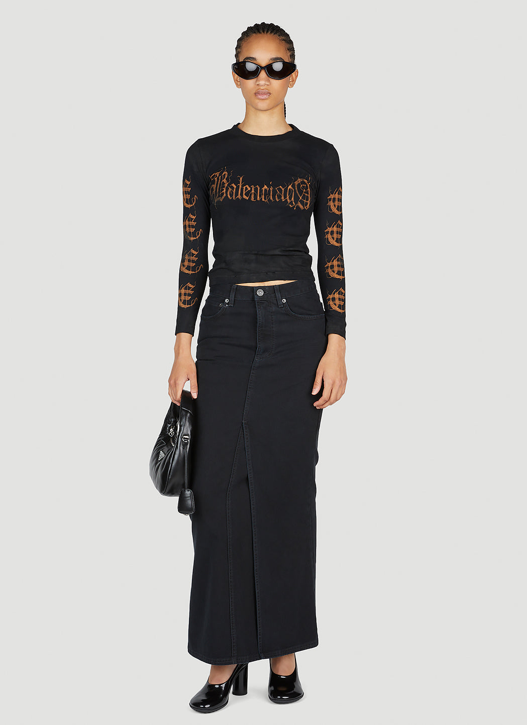 Balenciaga Balenciaga Women Denim Maxi Skirt