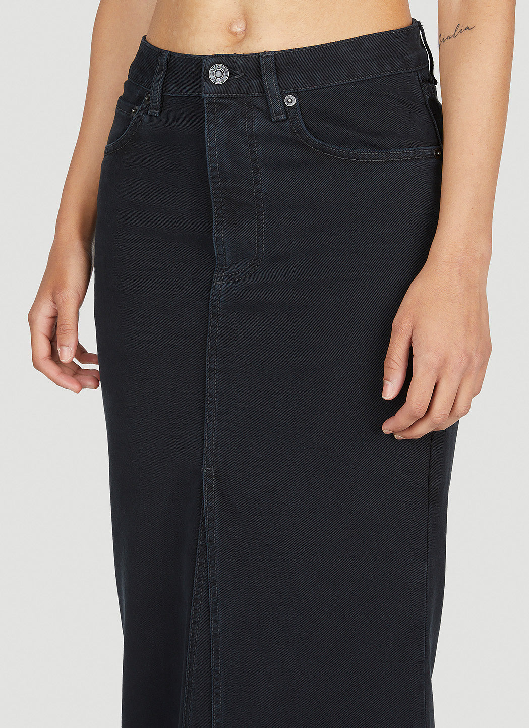 Balenciaga Balenciaga Women Denim Maxi Skirt