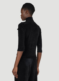 Balenciaga Balenciaga Women Scarf Turtleneck Terry-Cloth Blouse