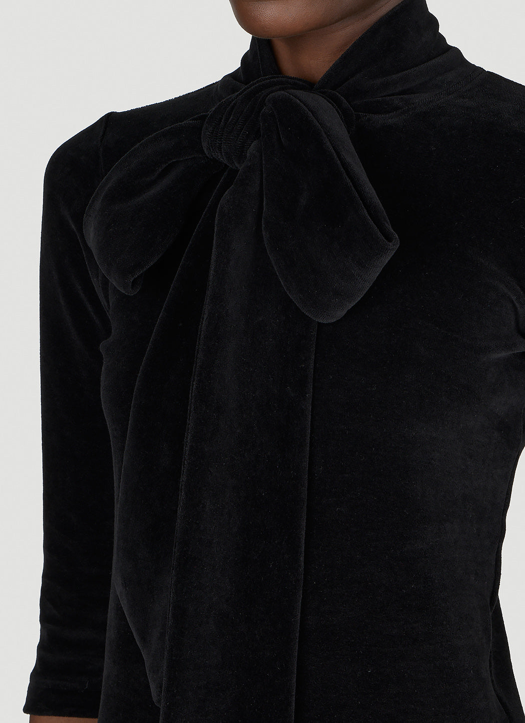 Balenciaga Balenciaga Women Scarf Turtleneck Terry-Cloth Blouse