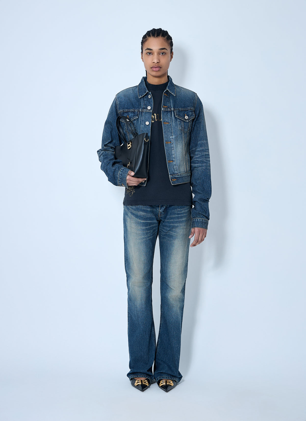 Balenciaga Women Logo Patch Jeans