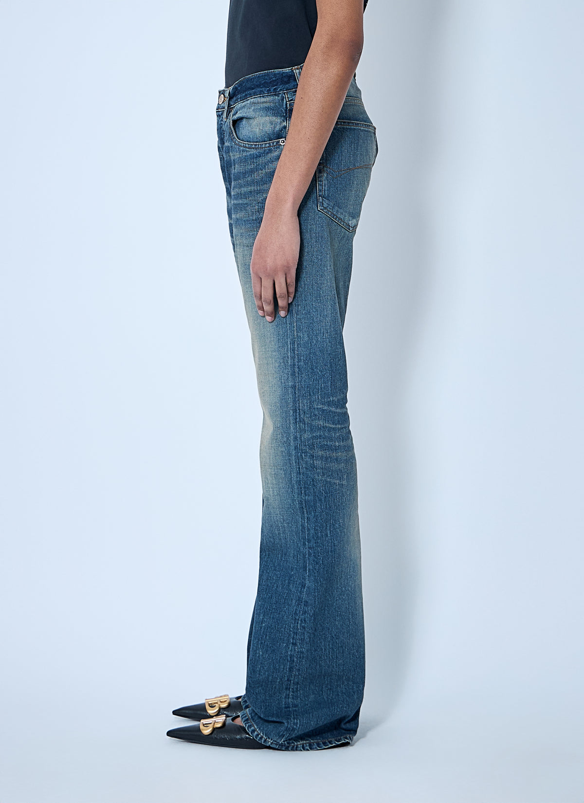 Balenciaga Women Logo Patch Jeans