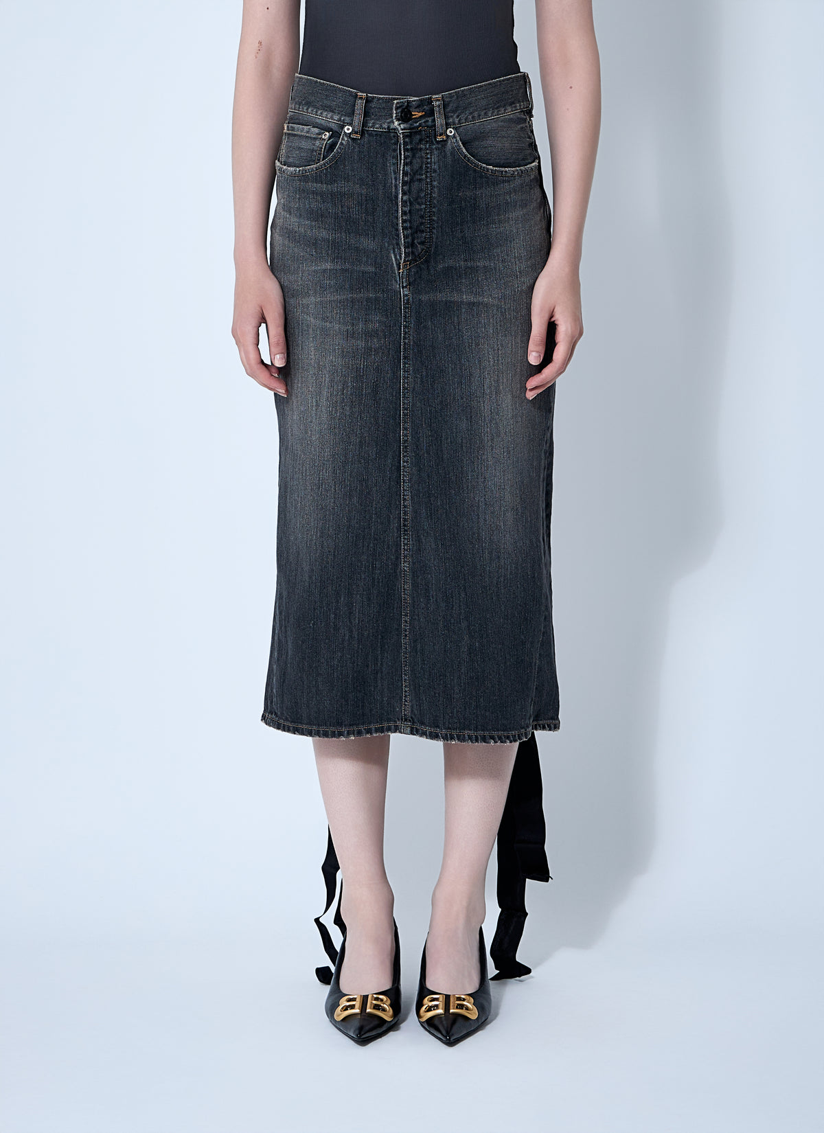 Balenciaga Women Lace-Up Skirt