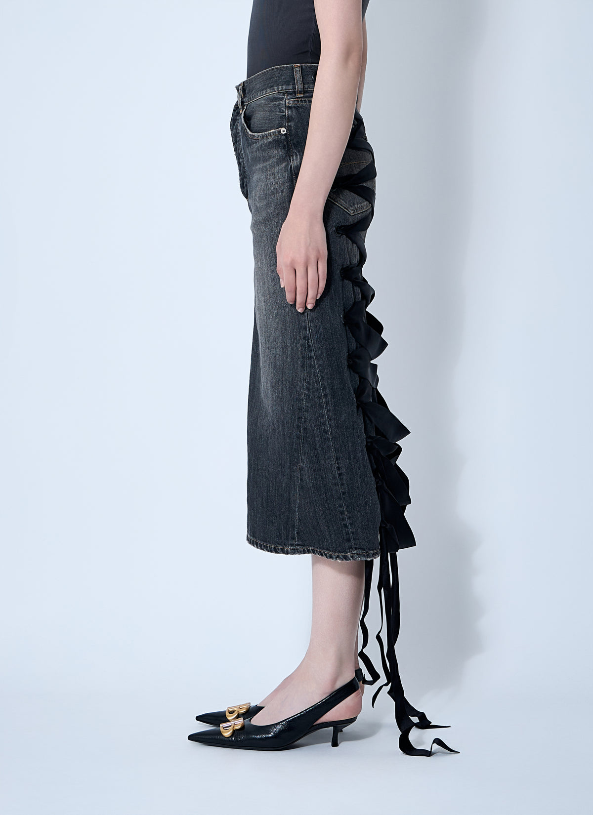 Balenciaga Women Lace-Up Skirt