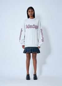 Balenciaga Women Logo Motif Sweatshirt Dress
