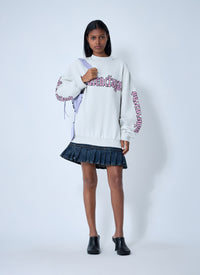 Balenciaga Women Logo Motif Sweatshirt Dress
