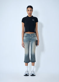 Balenciaga Women Cropped Polo Shirt