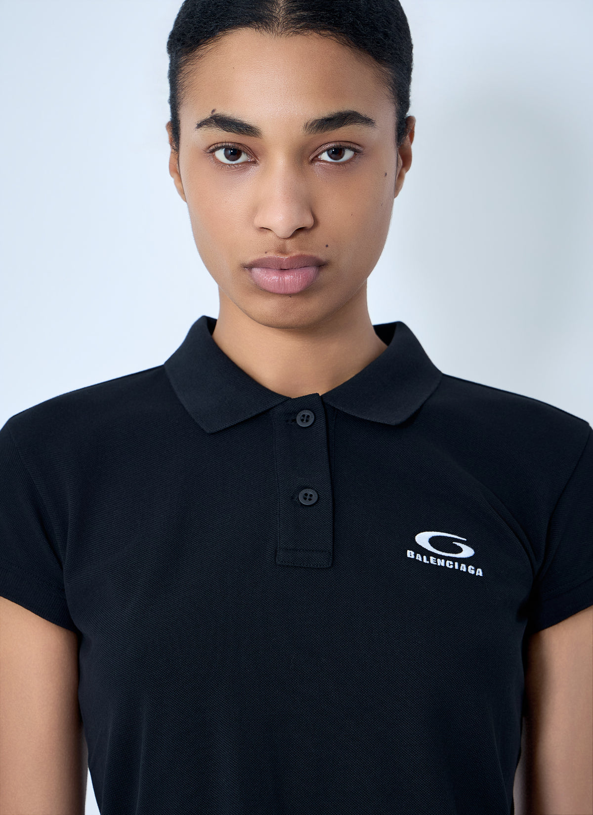 Balenciaga Women Cropped Polo Shirt