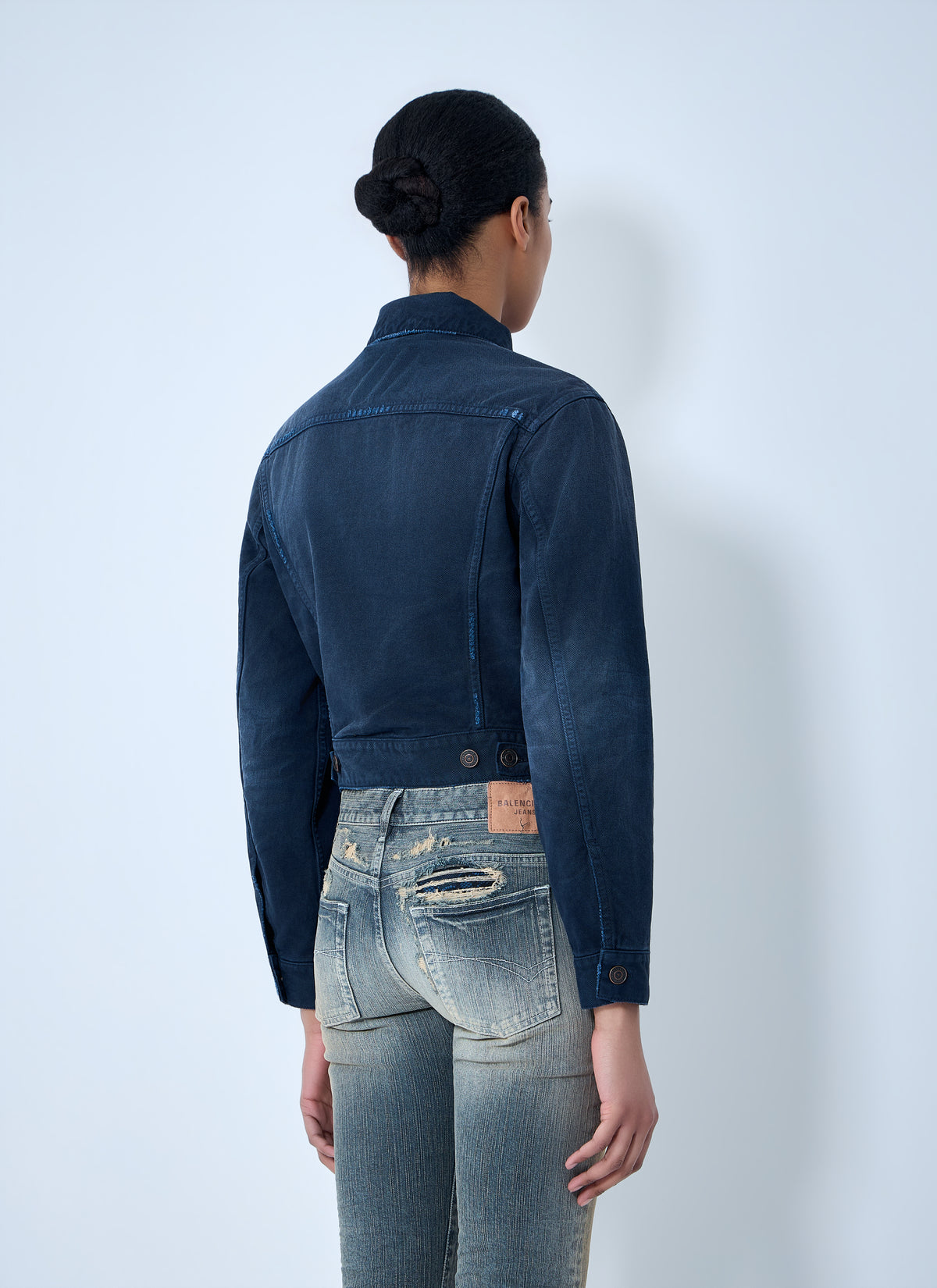 Balenciaga Women Curved Waistband Jacket