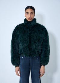 Balenciaga Balenciaga Women Faux Fur Bomber Jacket