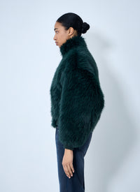 Balenciaga Balenciaga Women Faux Fur Bomber Jacket