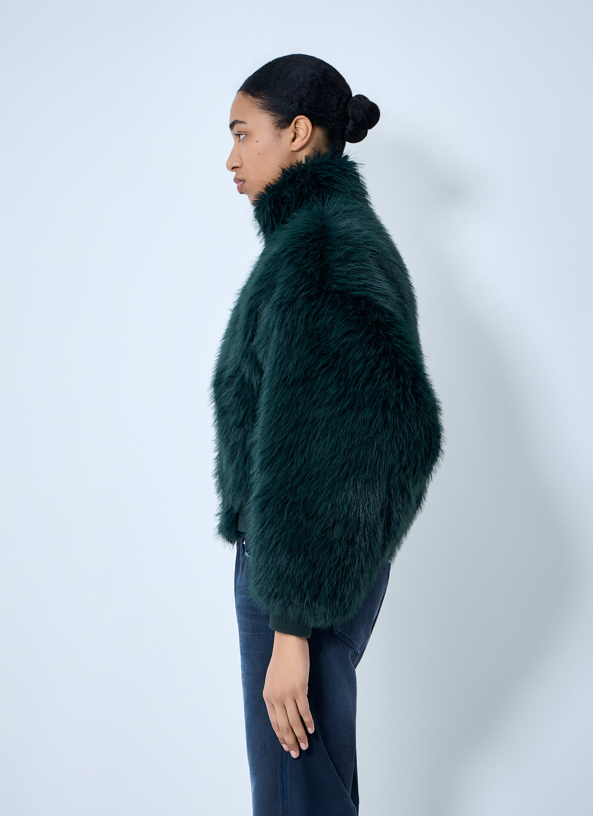 Balenciaga Balenciaga Women Faux Fur Bomber Jacket