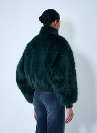Balenciaga Balenciaga Women Faux Fur Bomber Jacket
