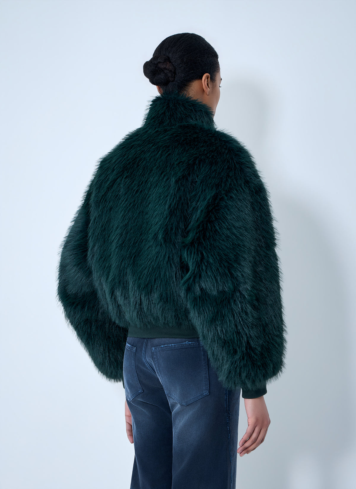 Balenciaga Balenciaga Women Faux Fur Bomber Jacket