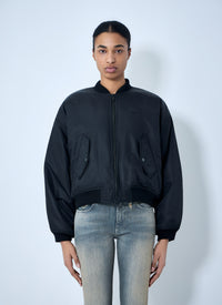 Balenciaga Women Zip-Front Bomber Jacket