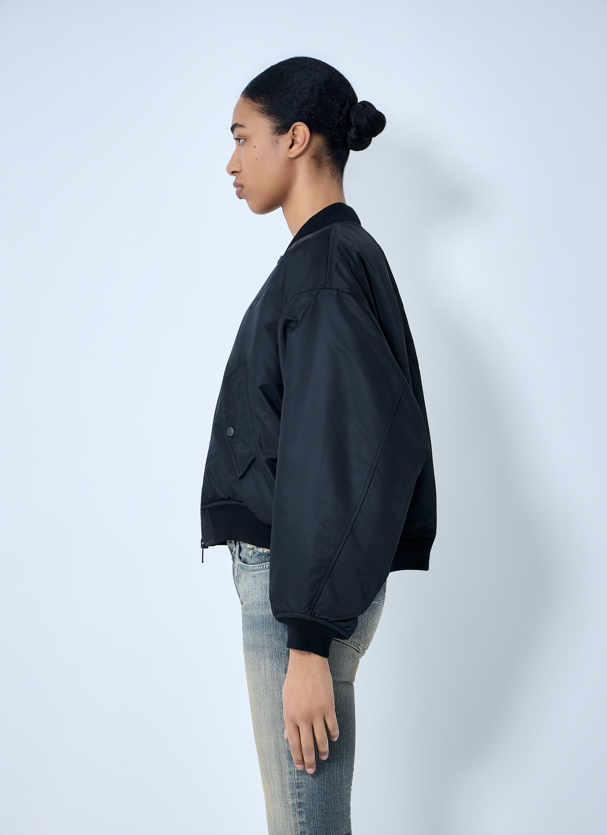 Balenciaga Women Zip-Front Bomber Jacket