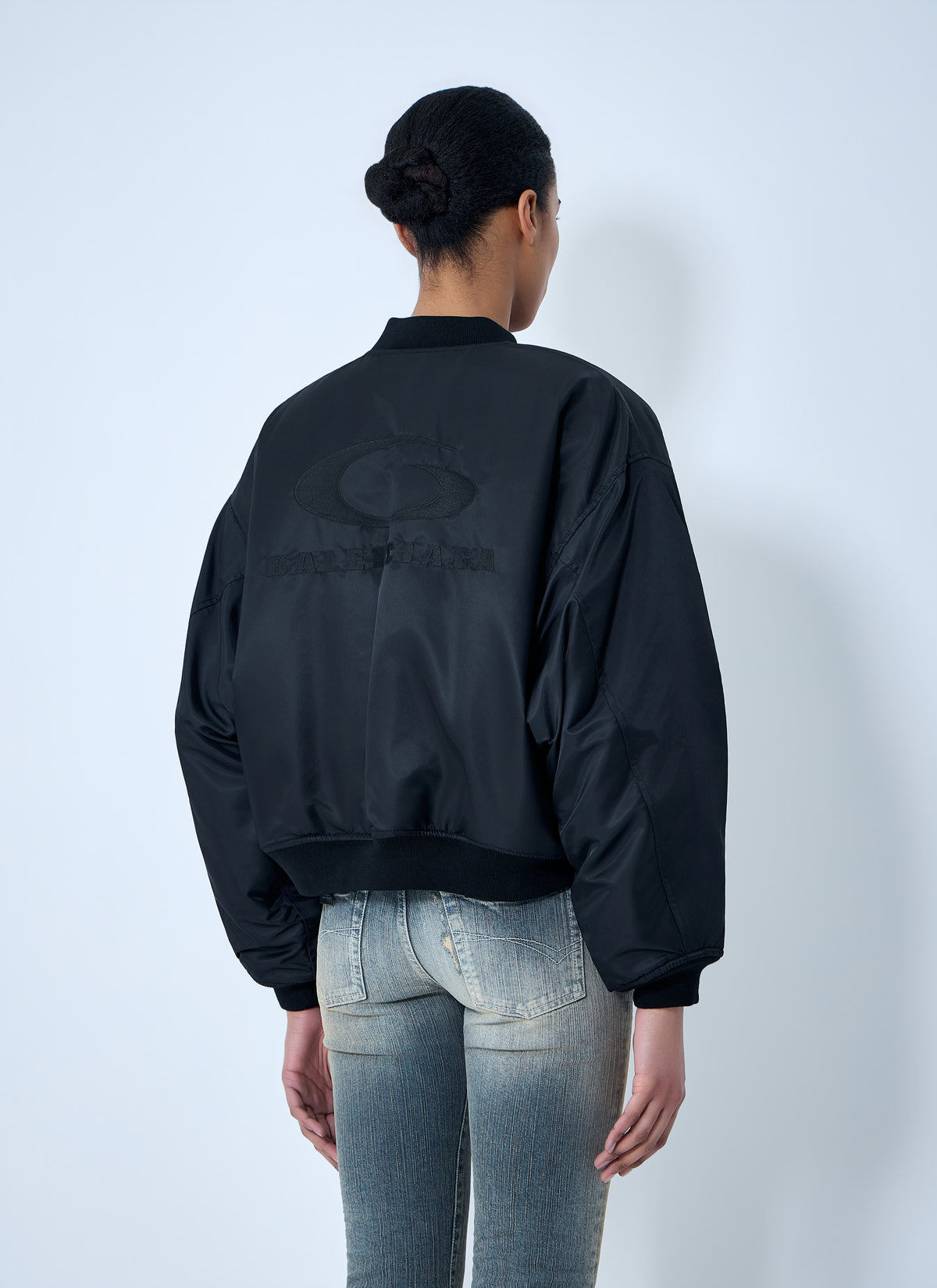 Balenciaga Women Zip-Front Bomber Jacket