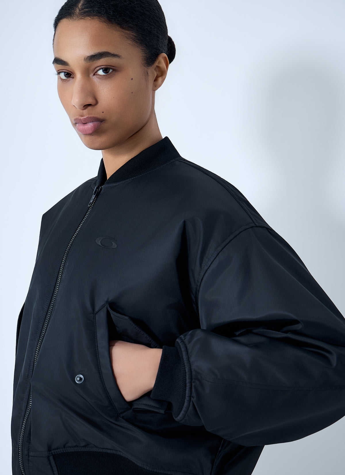 Balenciaga Women Zip-Front Bomber Jacket