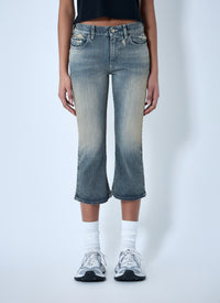 Balenciaga Balenciaga Women Cropped Distressed Denim Jeans