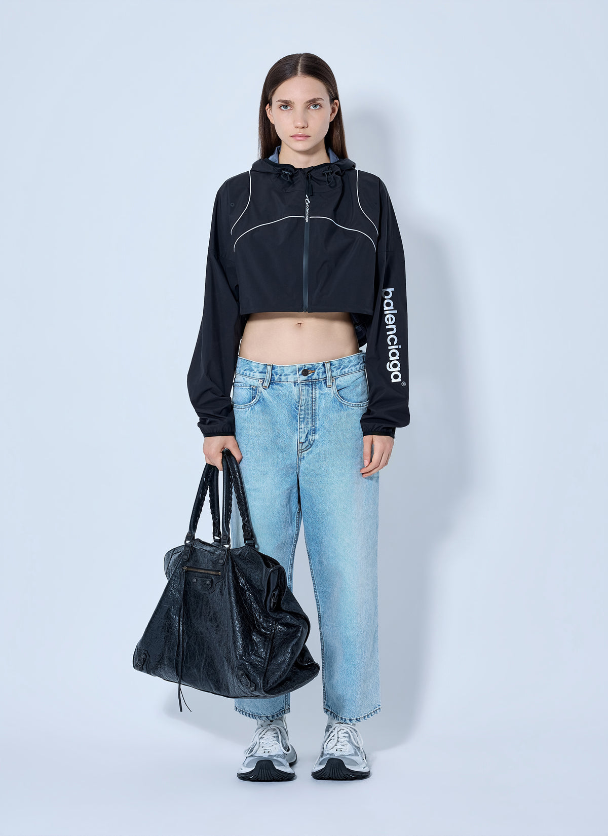 Balenciaga Balenciaga Women Cropped Hooded Jacket