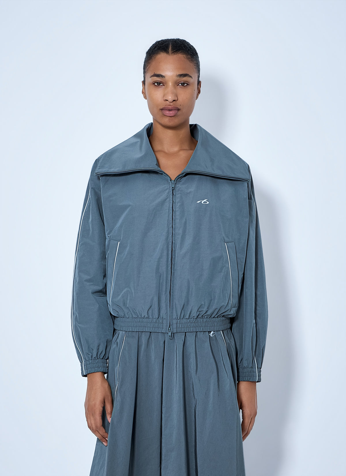 Balenciaga Women High Collar Tracksuit Jacket
