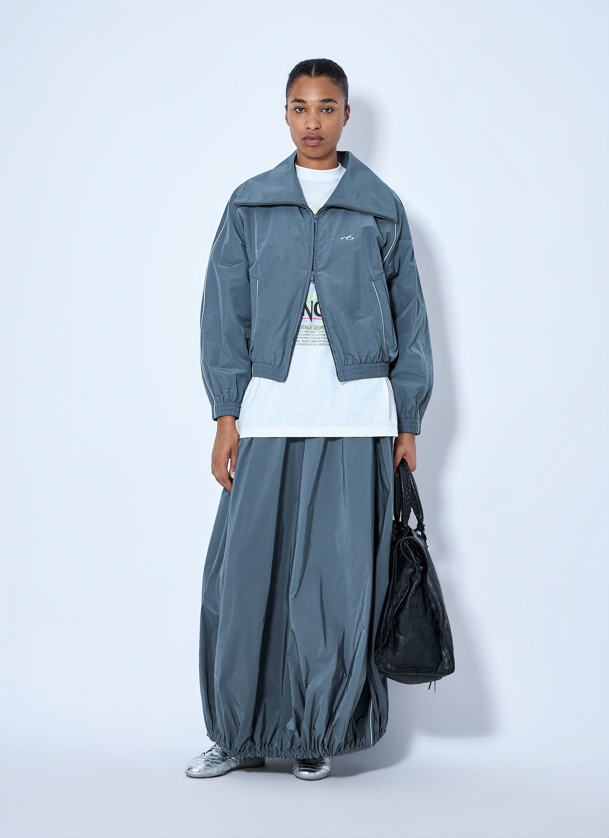 Balenciaga Women High Collar Tracksuit Jacket