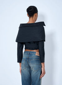 Balenciaga Balenciaga Women Off-Shoulder Wrap Shirt