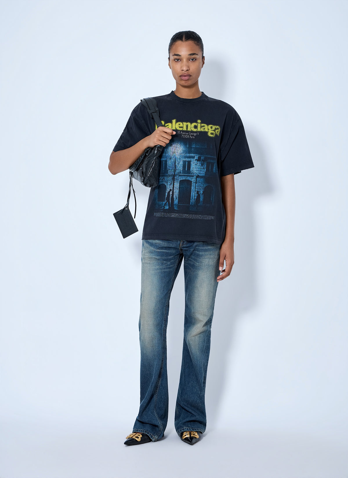 Balenciaga Women The Address Medium Fit T-Shirt