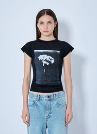 Balenciaga Balenciaga Women Graphic Print T-Shirt