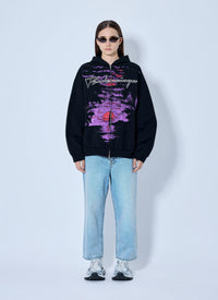 Balenciaga Balenciaga Women Printed Zip Hoodie