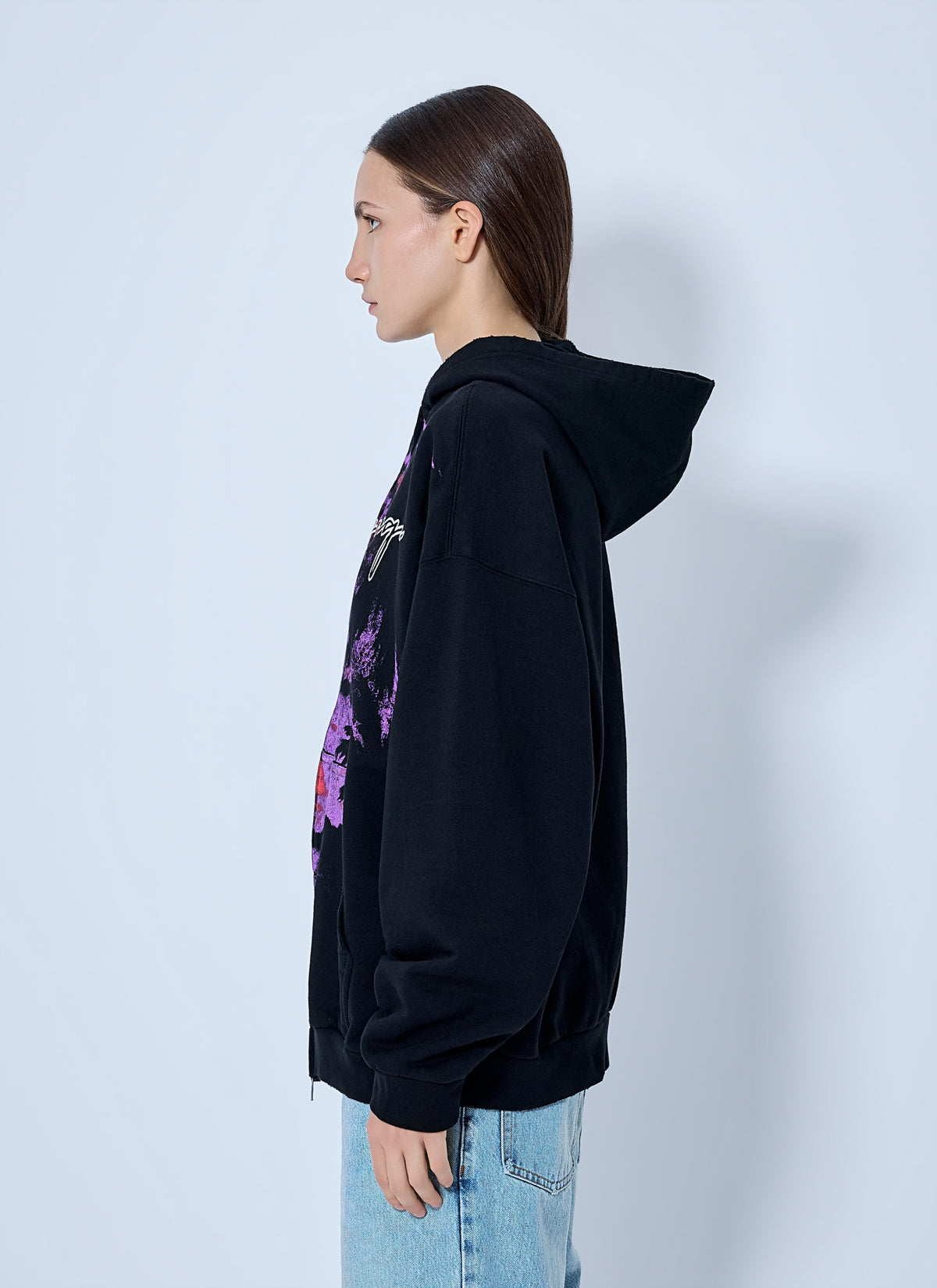 Balenciaga Balenciaga Women Printed Zip Hoodie