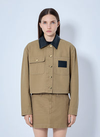 Balenciaga Women Cropped Workwear Jacket