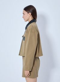 Balenciaga Women Cropped Workwear Jacket