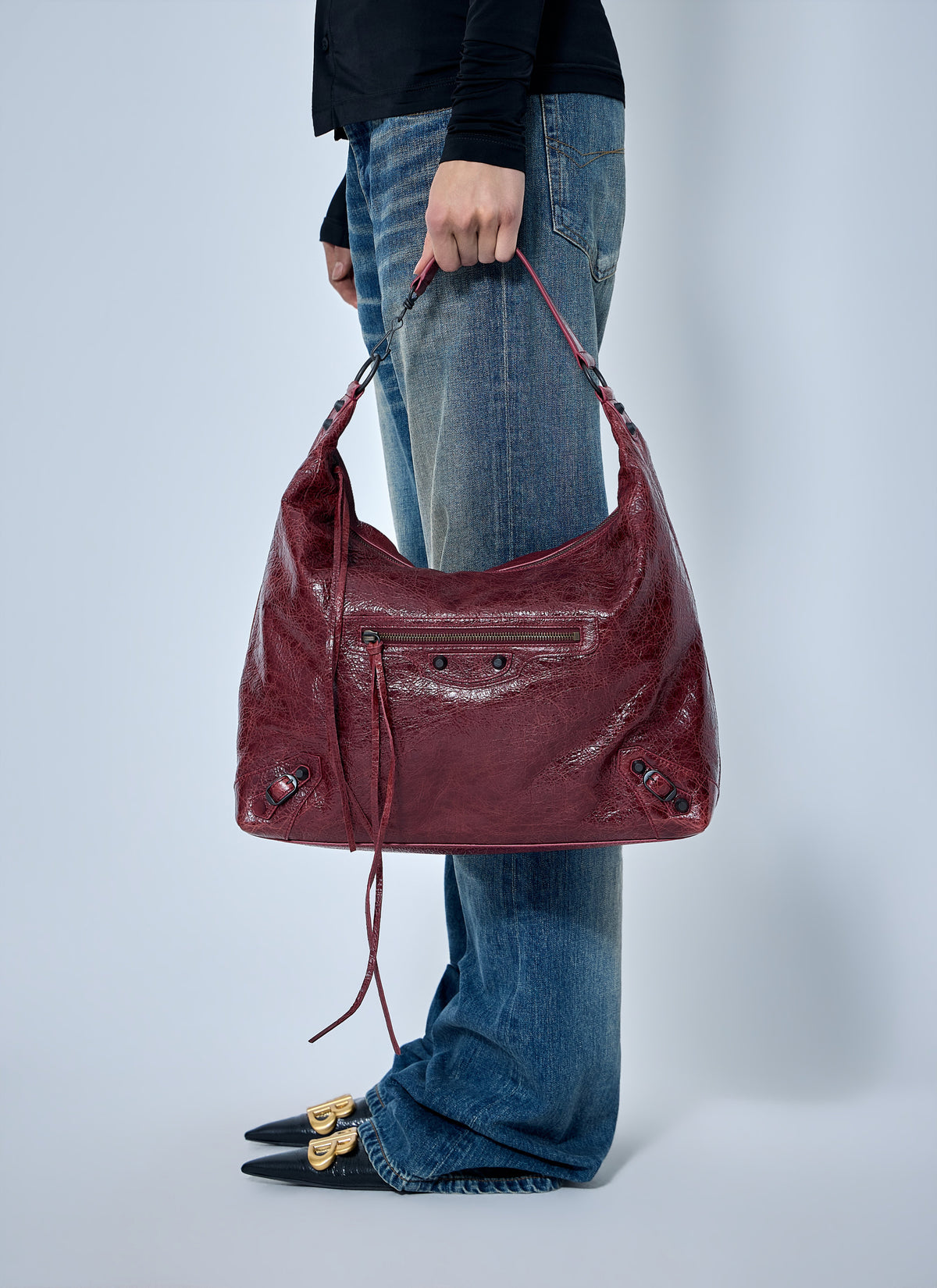 Balenciaga Women Le City Hobo Shoulder Bag Medium