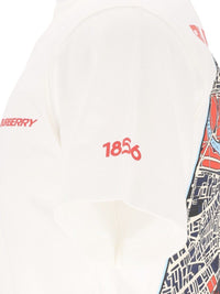 Burberry Men London Map Cotton T-Shirt