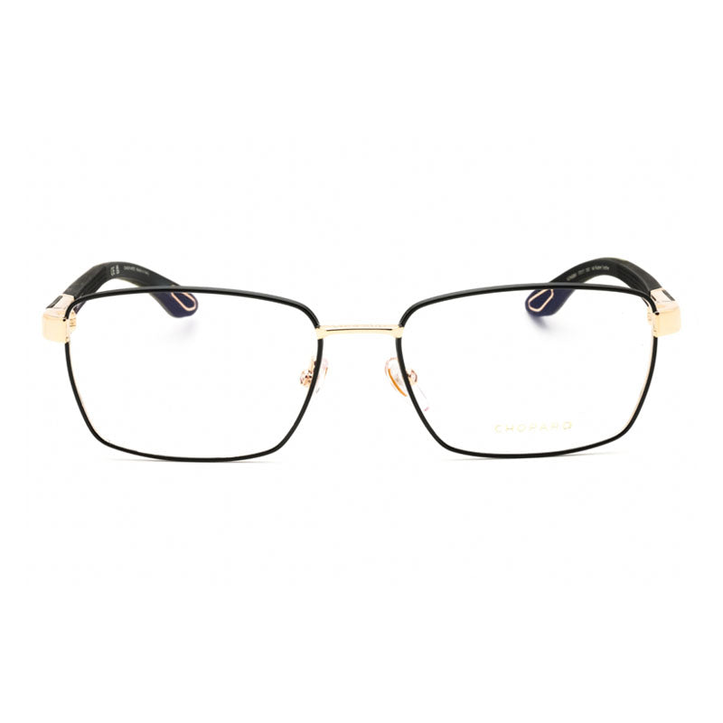 Chopard Eyeglasses Rectangle Full Rim, Shiny Rose Gold Frame and Clear Demo Lenses Lens VCHG88V0301